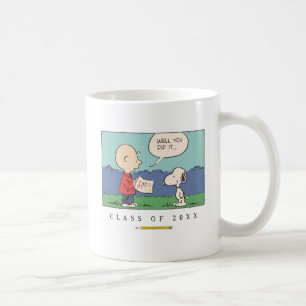 Jordnötter Charlie Brown Snoopy Ja, du klarade det Kaffemugg