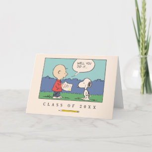 Jordnötter Charlie Brown Snoopy Ja, du klarade det Kort