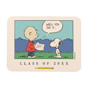 Jordnötter Charlie Brown Snoopy Ja, du klarade det Magnet