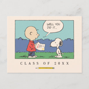 Jordnötter Charlie Brown Snoopy Ja, du klarade det Vykort