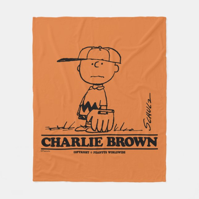 Jordnötter | Charlie Brown Spela Boll Fleecefilt (Framsidan)