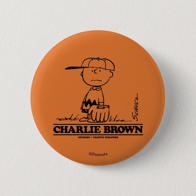 Jordnötter | Charlie Brown Spela Boll Knapp (Framsida)