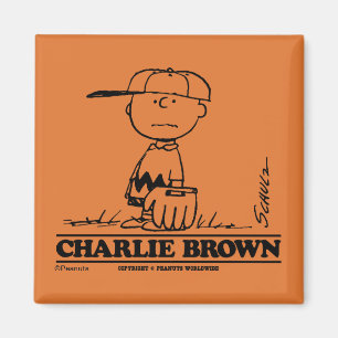 Jordnötter Charlie Brown Spela Boll Magnet