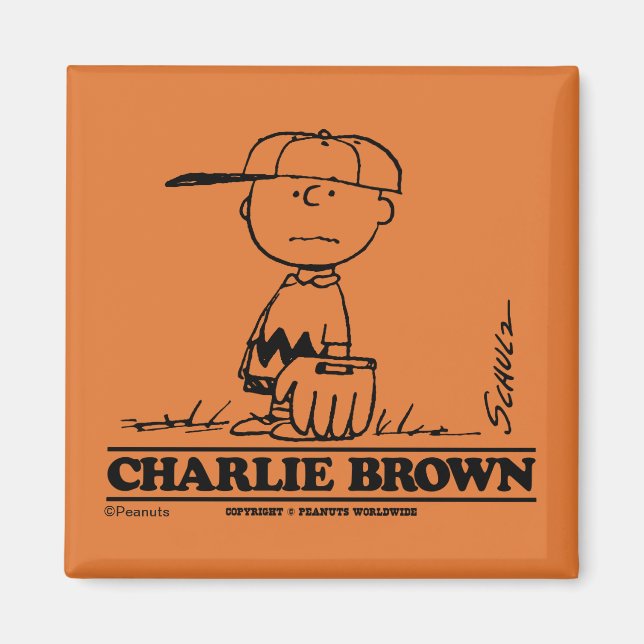 Jordnötter | Charlie Brown Spela Boll Magnet (Framsidan)