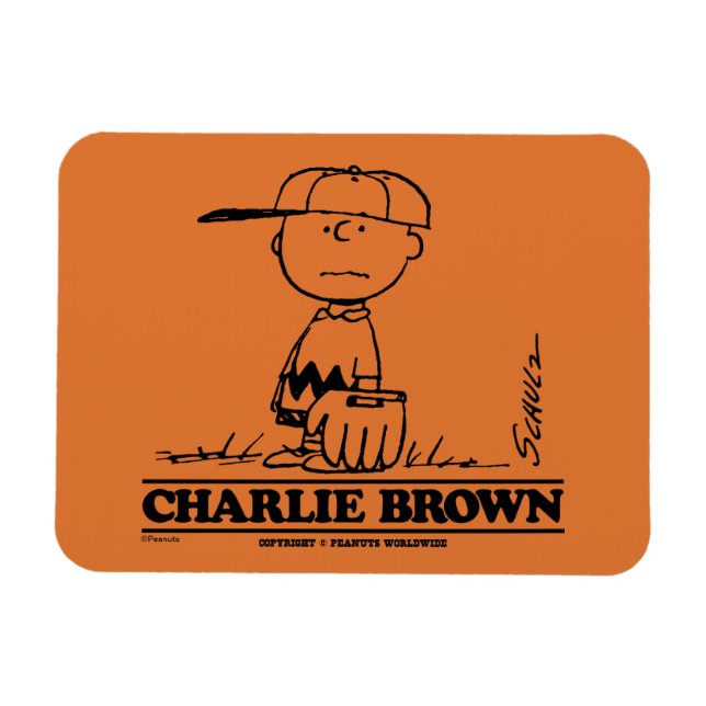 Jordnötter | Charlie Brown Spela Boll Magnet (Horisontell)