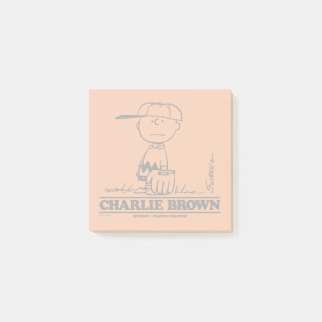 Jordnötter | Charlie Brown Spela Boll Post-it Block (Framsida)