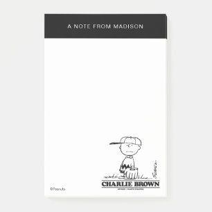 Jordnötter Charlie Brown Spela Boll Post-it Block