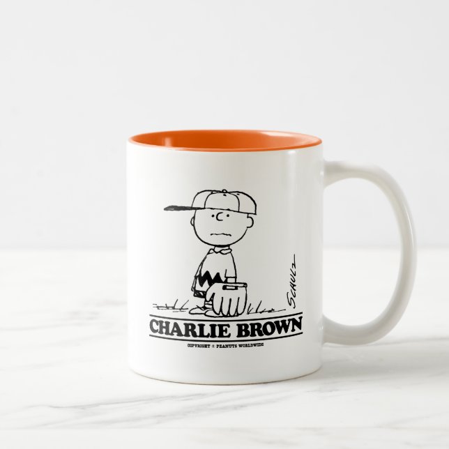 Jordnötter | Charlie Brown Spela Boll Två-Tonad Mugg (Höger)