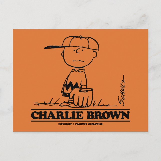 Jordnötter | Charlie Brown Spela Boll Vykort (Framsida)