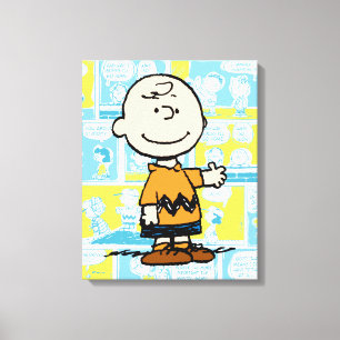 Jordnötter   Charlie Brown Tecknad Mönster Canvastryck