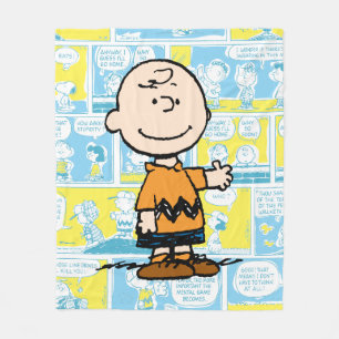 Jordnötter   Charlie Brown Tecknad Mönster Fleecefilt