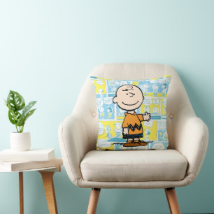 Jordnötter   Charlie Brown Tecknad Mönster Kudde