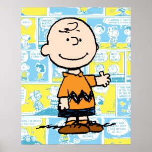 Jordnötter Charlie Brown Tecknad Mönster Poster