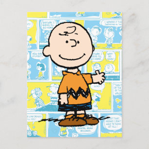 Jordnötter Charlie Brown Tecknad Mönster Vykort