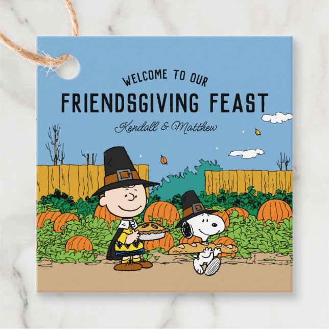 Jordnötter | Charlie Brown-Thanksgivingen Lägg til Gåvor Etiketter (Framsida)