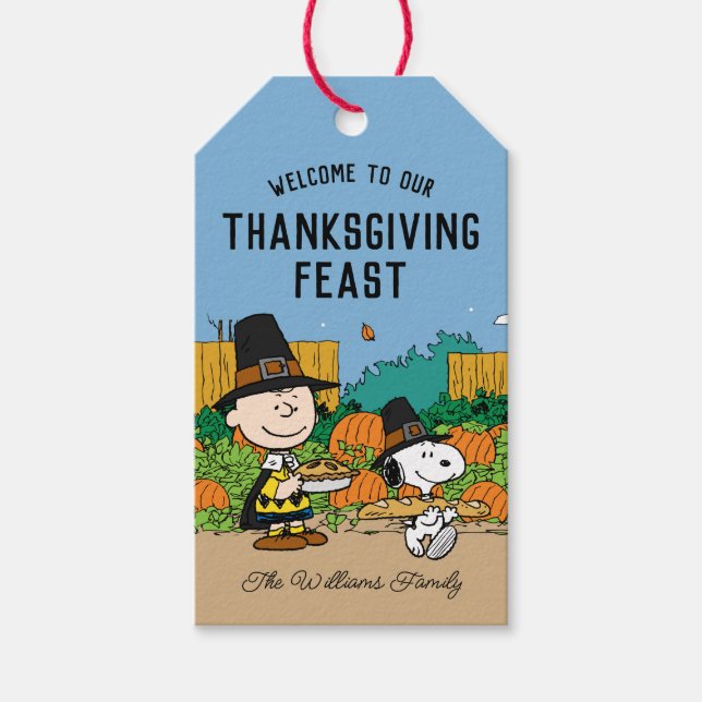 Jordnötter | Charlie Brown-Thanksgivingen Lägg til Presentetikett (Framsidan)