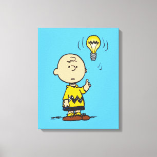 Jordnötter Charlie Browns Light Bulb Idea Canvastryck