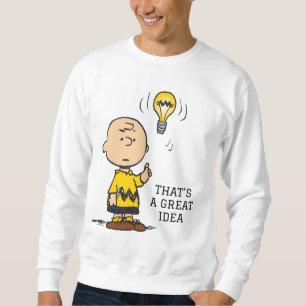 Jordnötter   Charlie Browns Light Bulb Idea Lång Ärmad Tröja