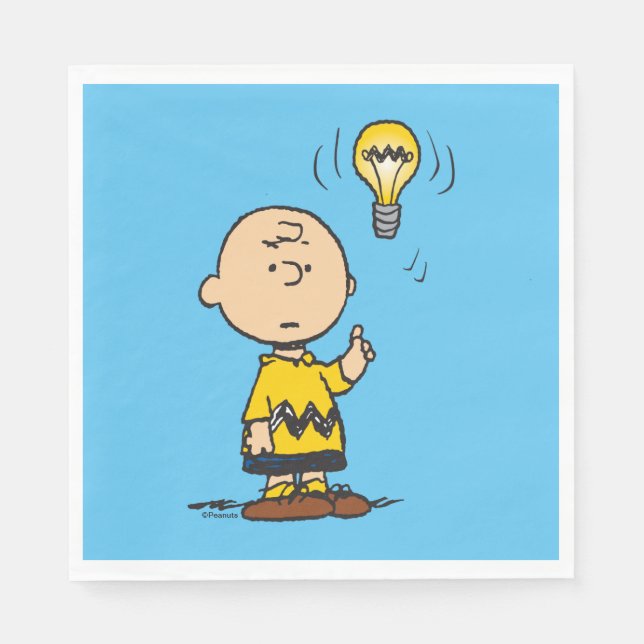 Jordnötter | Charlie Browns Light Bulb Idea Pappersservett (Framsidan)