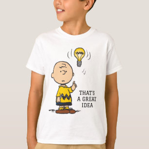 Jordnötter   Charlie Browns Light Bulb Idea T Shirt
