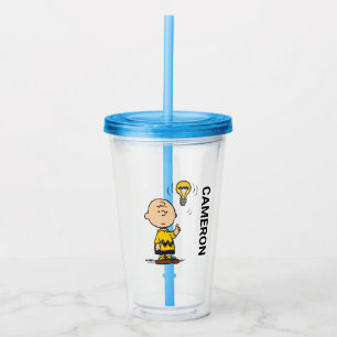 Jordnötter Charlie Browns Light Bulb Idea Take Away Mugg