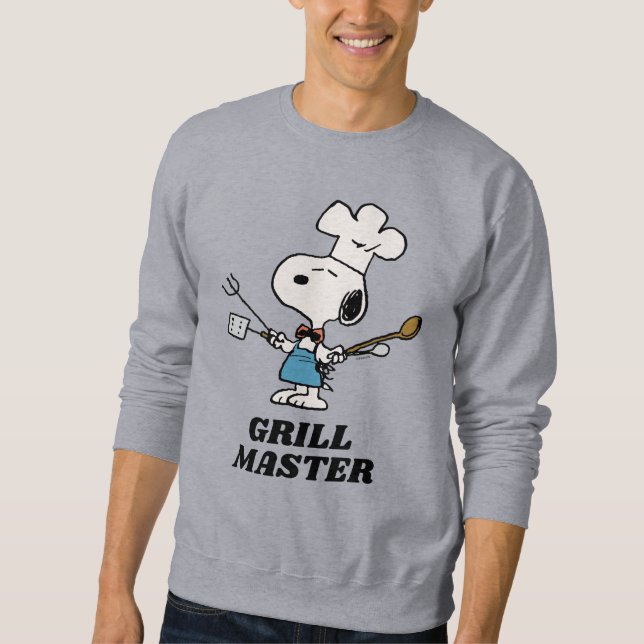 Jordnötter | Chef Snoopy Lång Ärmad Tröja (Framsida)