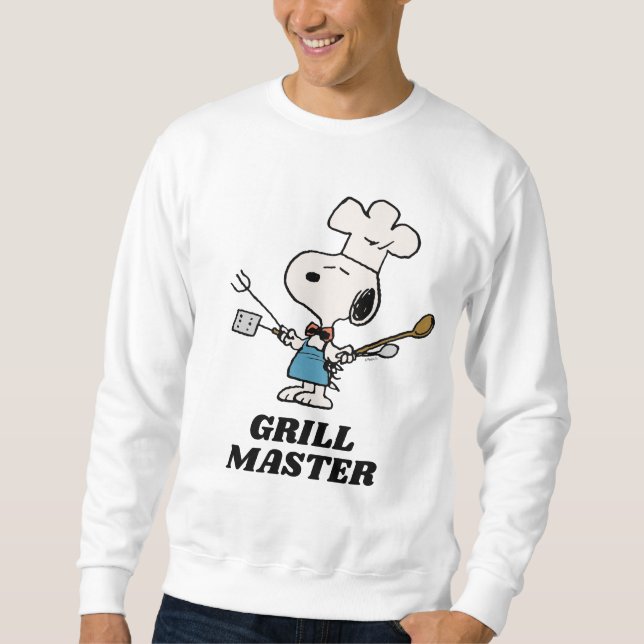 Jordnötter | Chef Snoopy Lång Ärmad Tröja (Framsida)