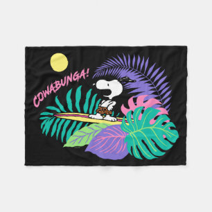 Jordnötter   Cowabunga Snoopy Fleecefilt