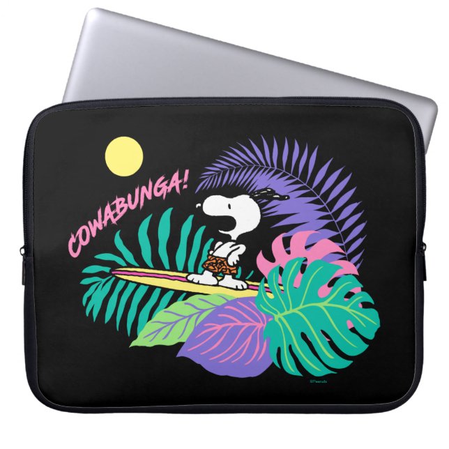 Jordnötter | Cowabunga Snoopy Laptop Fodral (Framsidan)