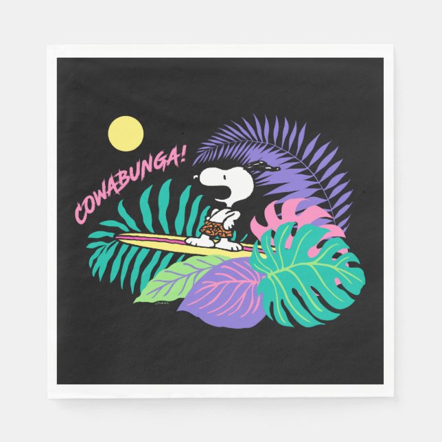 Jordnötter | Cowabunga Snoopy Pappersservett (Framsidan)