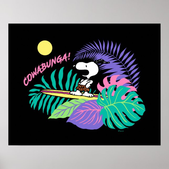 Jordnötter | Cowabunga Snoopy Poster (Framsidan)