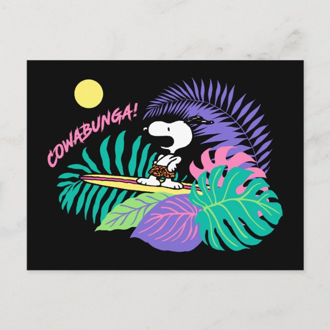 Jordnötter | Cowabunga Snoopy Vykort (Framsida)