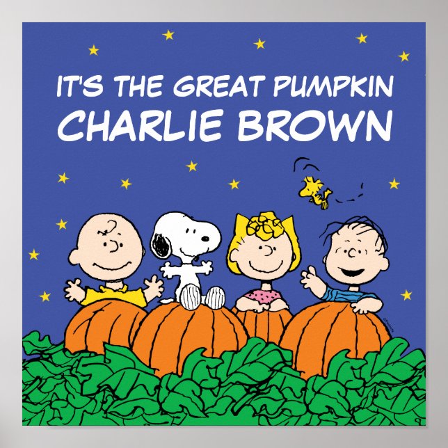 Jordnötter | Den Underbara pumpkin Charlie Brown Poster (Framsidan)
