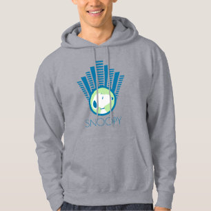 Jordnötter   Drömmar för noopy Blue Deco Hoodie