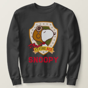 Jordnötter Flygande snoopy Ace Badge Lång Ärmad Tröja