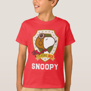 Jordnötter   Flygande snoopy Ace Badge T Shirt