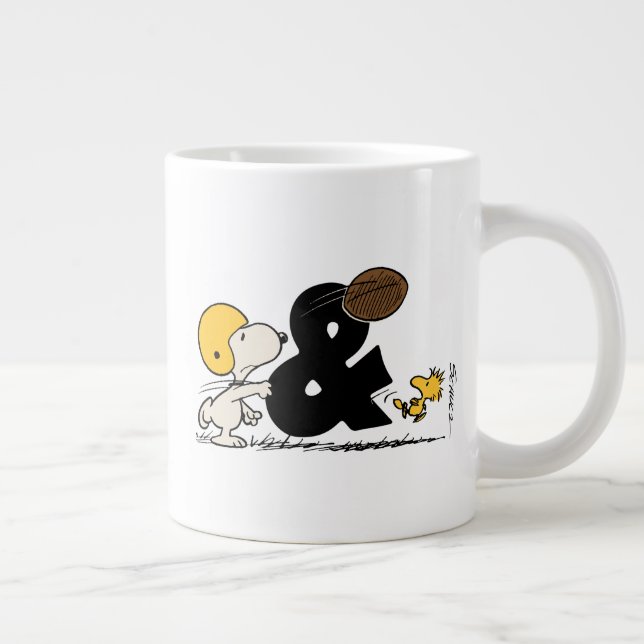 Jordnötter | Fotboll för soopy och trästock Jumbo Mugg (Höger)