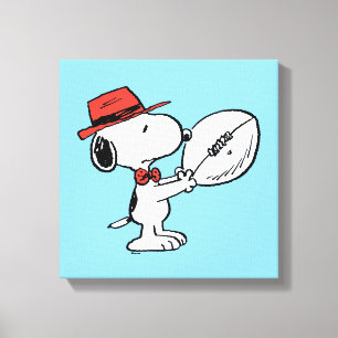 Jordnötter Fotbollscouten Snoopy Canvastryck