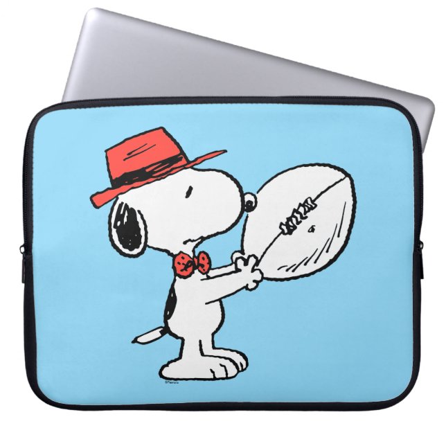 Jordnötter | Fotbollscouten Snoopy Laptop Fodral (Framsidan)
