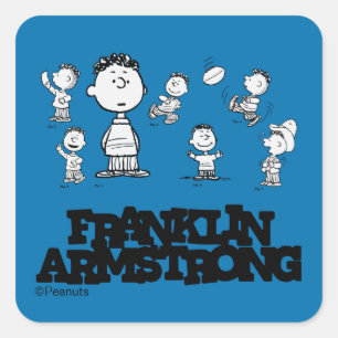 Jordnötter Franklin Armstrong Fyrkantigt Klistermärke