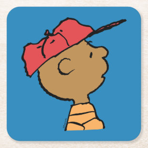 Jordnötter   Franklin Baseball Cap Underlägg Papper Kvadrat
