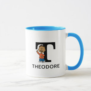 Jordnötter Franklin Namn & Monogram T Mugg