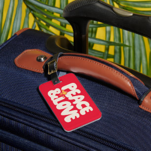 Jordnötter Fred och Kärlek Woodstock Bagagebricka