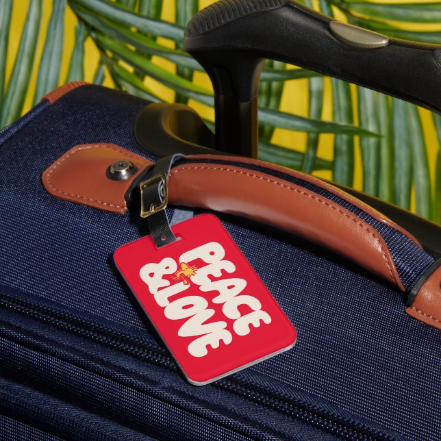 Jordnötter | Fred och Kärlek Woodstock Bagagebricka (Framsida Insitu 1)