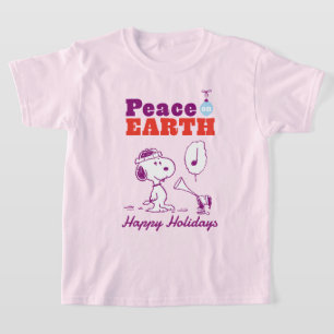 Jordnötter Fred på jorden Snoopy & Woodstock T Shirt