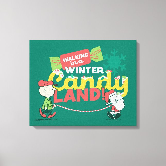 Jordnötter | Gå in i ett vinterkandisland! Canvastryck (Framsida)