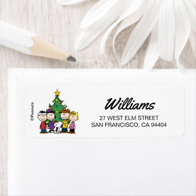 Jordnötter | Gang runt Julgran Returadress Etikett (Insitu)