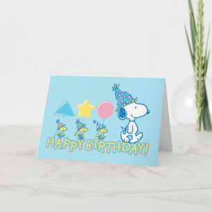 Jordnötter Grattis på födelsedagen Snoopy & Wood Kort