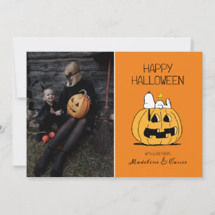 Jordnötter   Happy halloween Snoopy & Jack O'Lante Julkort