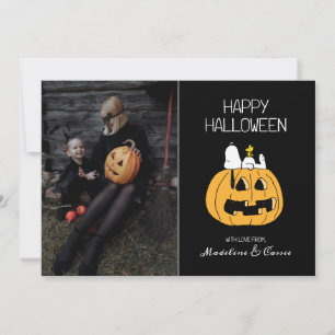 Jordnötter Happy halloween Snoopy & Jack O'Lante Julkort